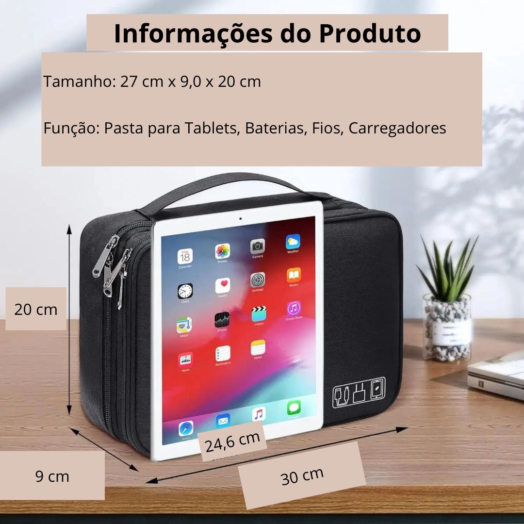 Bolsa para Guardar Cabos e Fios para Viagem