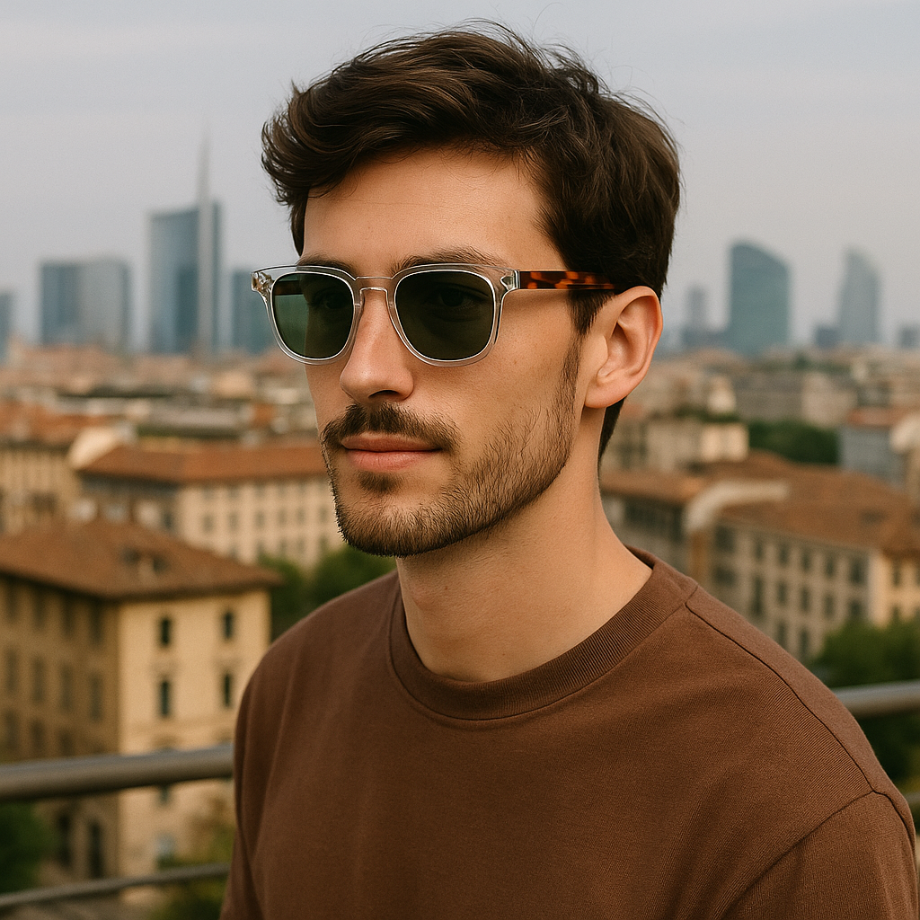 Óculos de Sol Masculino Quadrado CATERSIDE Novo Retrô