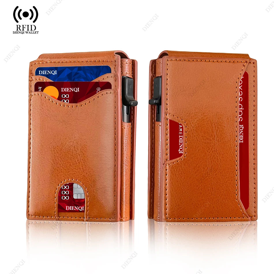 Carteira Masculina Carbono Slim com Proteção RFID | Minimalista, Compacta e Antifurto