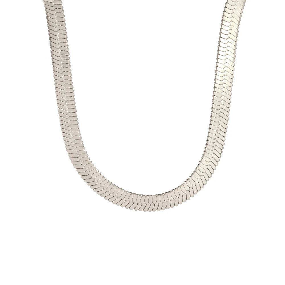 Colar Masculino com Corrente de Cobra, Aço Inoxidável