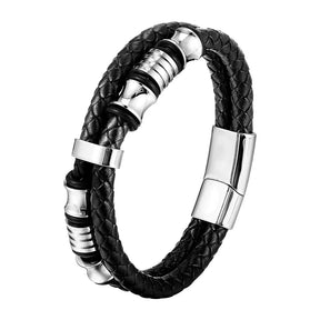 Pulseira de Corda Trançada com Fivela Magnética de Aço Inoxidável