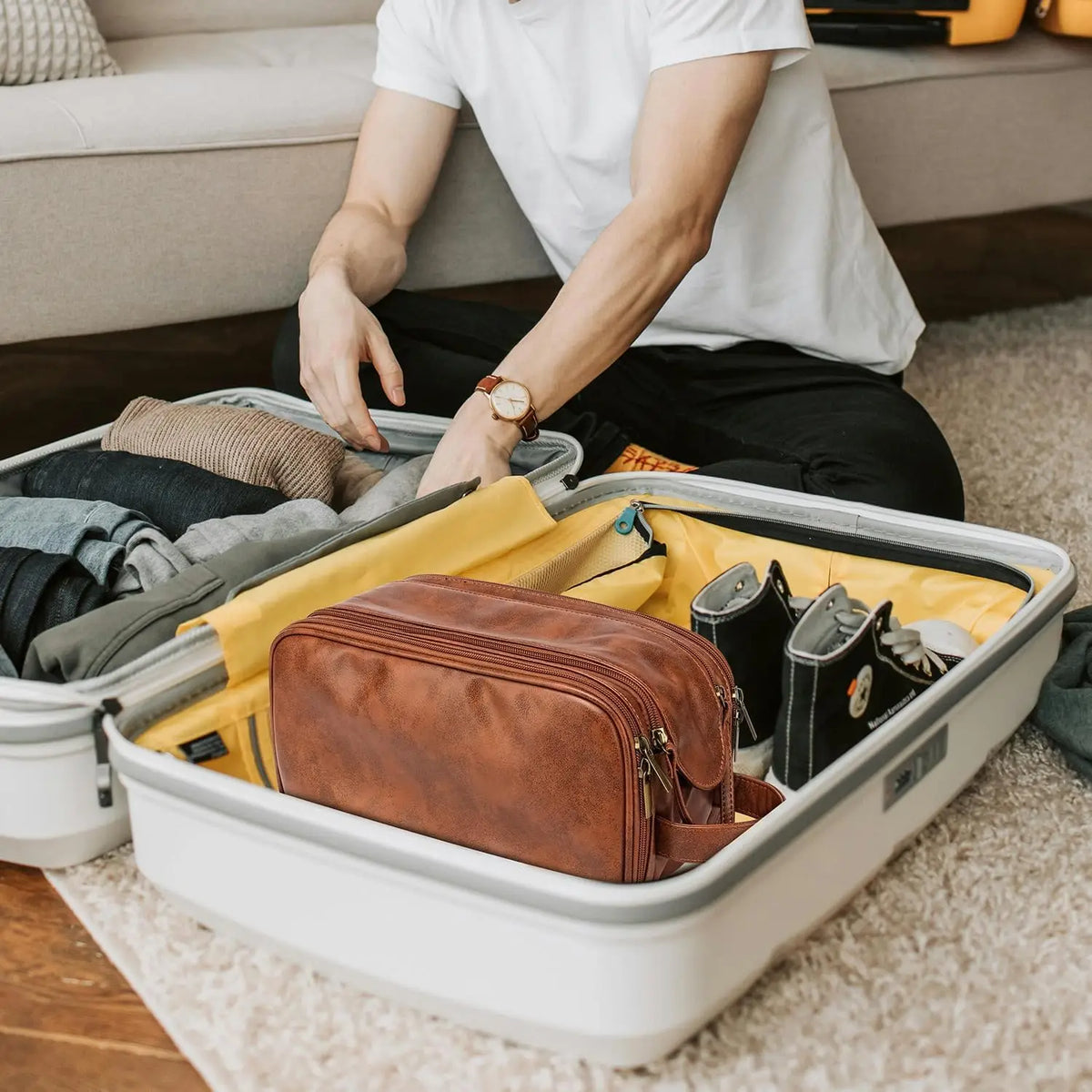 Necessaire Masculina em Couro Travel