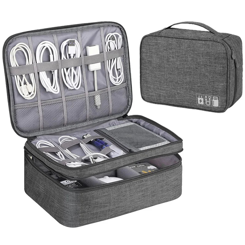 Bolsa para Guardar Cabos e Fios para Viagem