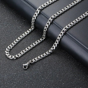 Colar Vertical Masculino em Aço Inoxidável